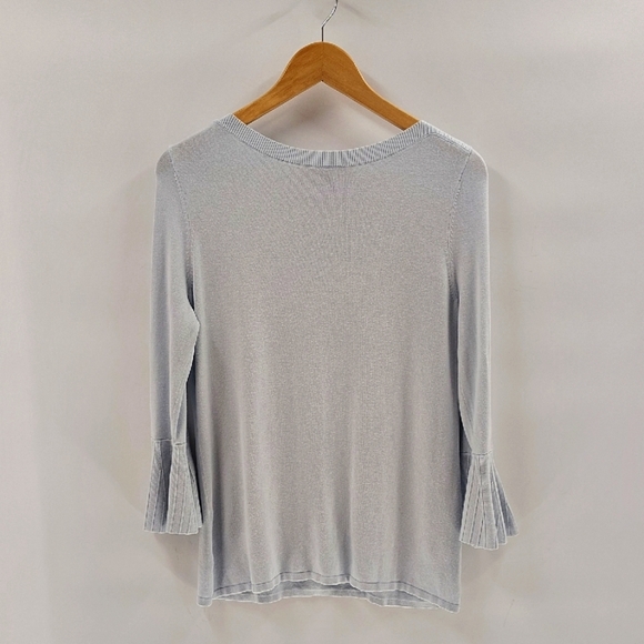 41 Hawthorn Pullover Sweater Size Small Light Blue Boat Neck Bell Sleeve - Picture 1 of 8